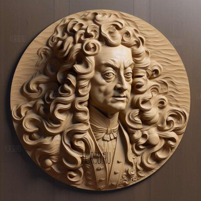 Henry Purcell 4 stl model for CNC